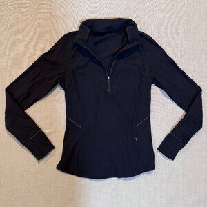 Lululemon Define Jacket Half-Zip Black Thumbholes Size 8